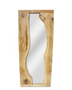 Reclaimed Elm Floor Full Length Wave Framed Mirror