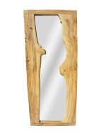 Reclaimed Elm Wood Rectangular Wave Framed Mirror