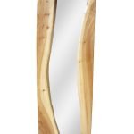 Reclaimed Elm Wood Rectangular Wave Framed Mirror