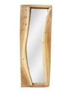 Reclaimed Elm Wood Rectangular Wave Framed Mirror