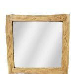 Reclaimed Elm Wood Square Framed Mirror