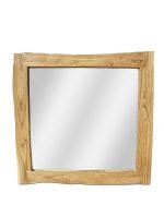 Reclaimed Elm Wood Square Framed Mirror