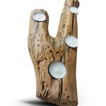 V Shaped Tealight Holder From Salvaged Plum