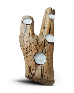 V Shaped Tealight Holder From Salvaged Plum