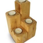 Reclaimed Beech Multi-Level Tealight Holder