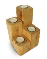 Reclaimed Beech Multi-Level Tealight Holder