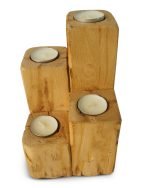 Reclaimed Beech Multi-Level Tealight Holder - Image 2