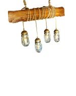 Ceiling Mounted Reclaimed Beam Lamp With Mason Jars - Image 4