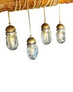 Ceiling Mounted Reclaimed Beam Lamp With Mason Jars - Image 5