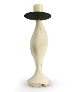 Shabby Chic Beech Pillar Candle Stick
