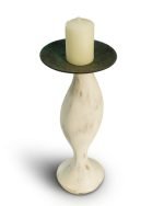 Shabby Chic Beech Pillar Candle Stick - Image 2