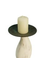 Shabby Chic Beech Pillar Candle Stick - Image 3