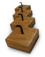 Reclaimed Oak Wall Mounted Cascading Key Holder - Image 2