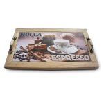 Reclaimed Oak Serving Tray With Ceramic Tile Inlay