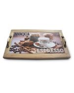 Reclaimed Oak Serving Tray With Ceramic Tile Inlay