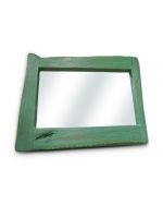 Reclaimed Acacia  Painted Framed Mirror and Shelf - Image 2