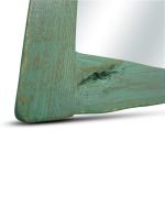 Reclaimed Acacia  Painted Framed Mirror and Shelf - Image 3