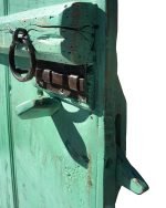 Боядисана стара дъбова врата за стенна декорация - Image 2