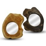 Cypress Wood Yin Yang Circular Framed Mirror Set