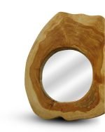 Cypress Wood Yin Yang Circular Framed Mirror Set - Image 3