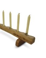 Reclaimed Oak Multiple Taper Candle Holder With Feet - Image 3