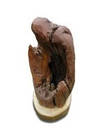 Спасена селска подова лампа от бряст на дървена основа