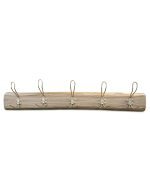 Възстановена Elm Coat Rack със златни богато украсени куки