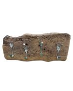 Reclaimed Oak Coat Rack With Bent Fork Hooks