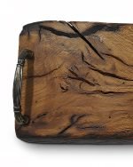 Reclaimed Oak Rustic Serving Board With Handles - Image 3