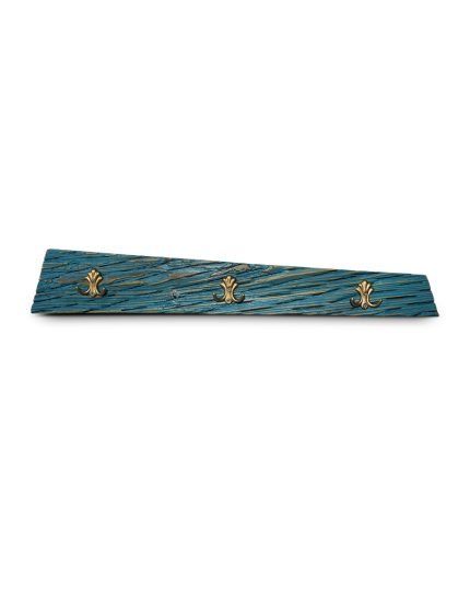 Turquoise Coat Rack With Gold Hooks