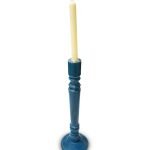 Shabby Chic Teal Candle Stick