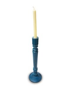 Shabby Chic Teal Candle Stick