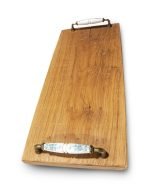 Reclaimed Oak Rustic Serving Board with Handles - Image 2
