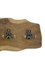 Live Edge Oak Coat Rack With Metal Hooks - Image 3