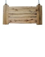 Oak Hanging Signage Board With Wrought Iron Brackets - Image 3