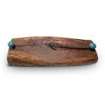 Rustic Serving and Chopping Board With Blue Handles