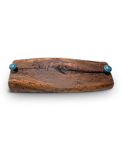 Rustic Serving and Chopping Board With Blue Handles