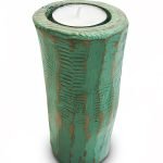 Salvaged Hornbeam Mint Green Single Tealight Holder