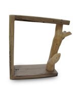 Нестандартна квадратна етажерка с клон от едната страна - Image 2