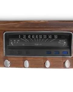 Farmhouse Shelf And Hanging Rack With Vintage Speedometer