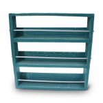 Vintage Deep Teal Wall Mounted 3 Tier Spice Rack