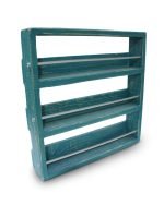 Vintage Deep Teal Wall Mounted 3 Tier Spice Rack - Image 2