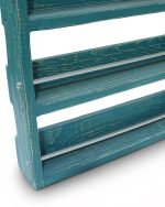 Vintage Deep Teal Wall Mounted 3 Tier Spice Rack - Image 3