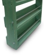 Винтидж стенен рафт за подправки на 3 нива в ментов цвят - Image 3