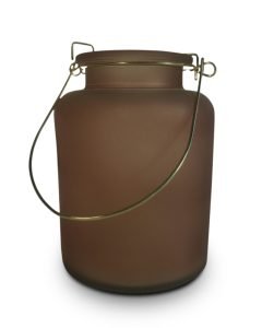 Smoked Glass Bottle Shaped Lantern