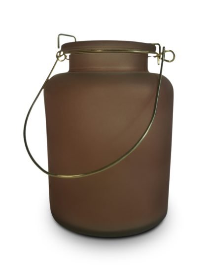 Smoked Glass Bottle Shaped Lantern