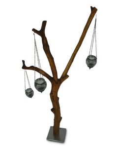 Three Branched Hornbeam Tall Lantern Holder