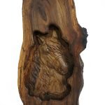 Horse Head Walnut Carving