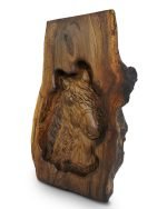 Horse Head Walnut Carving - Image 3