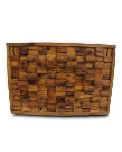 Reclaimed Oak Wood Mosaic Wall Art